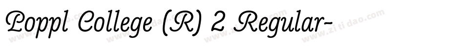 Poppl College (R) 2 Regular字体转换